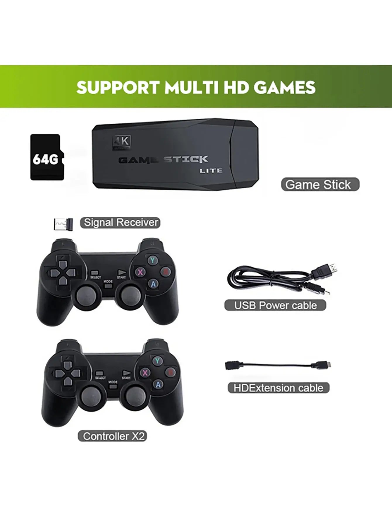 "Relive Nostalgia: The Retro Console That Will Take You To The Classics!" 4K HD Video Mini Memory Stick, 20,000 Mil juegos