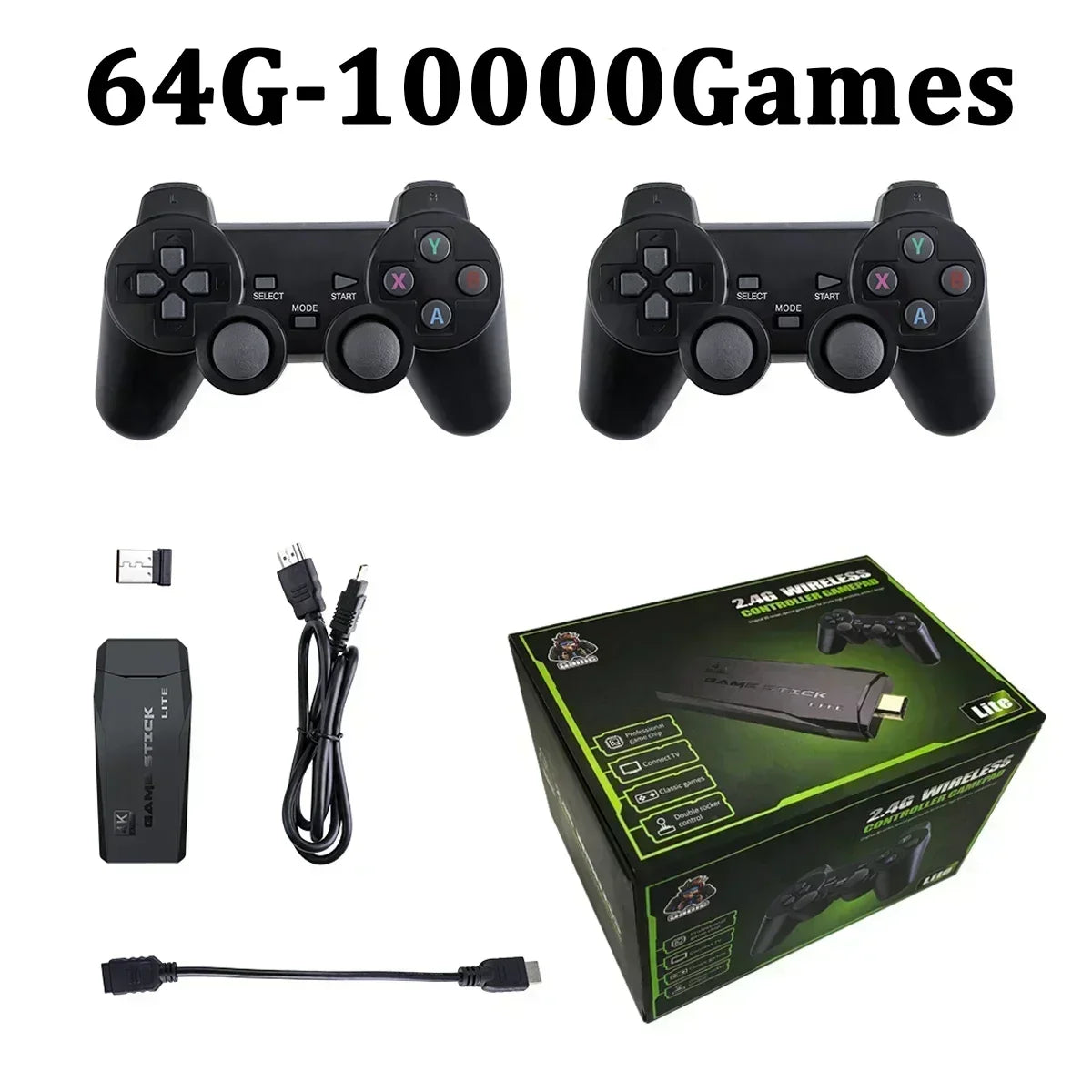 "Relive Nostalgia: The Retro Console That Will Take You To The Classics!" 4K HD Video Mini Memory Stick, 20,000 Mil juegos